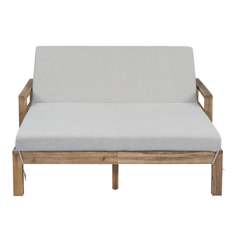 Chaise longue d'extérieur avec sièges doubles, Gris