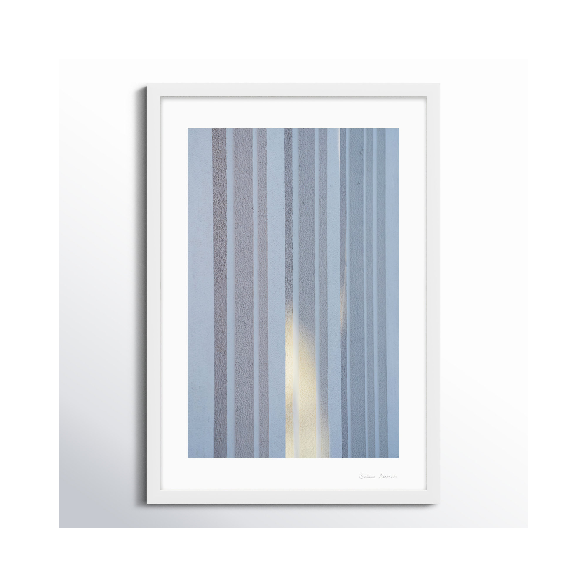 Ludvig Sun and Conccrete 2 by Svetlana Smirnova - Picture Frame Photograph, White, 38" H x 26.5" W x 1.25" D
