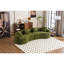 Canapé incurvé sans arête, canapé modulaire à compression de 110 po, vert haute densité, canapé-lit pour salon, salon, chambre à coucher, chenille-1553202133