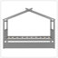 Lit simple en bois avec lit gigogne simple - gris-539685138