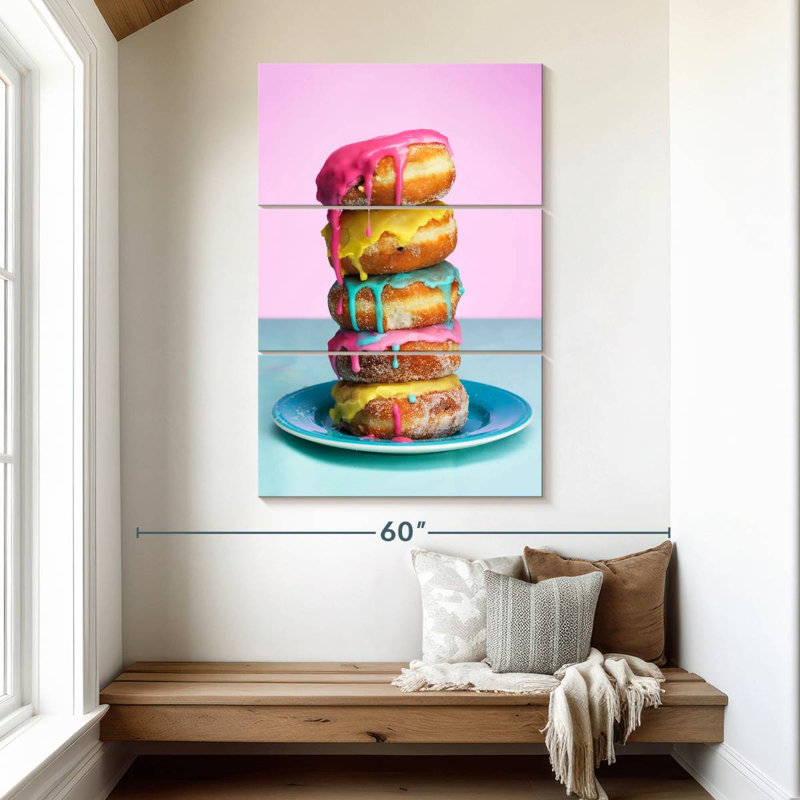 Yarlin Frosted Doughnut Stack, 50" H x 32" W