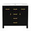 Meuble-lavabo 36 po avec lavabo en céramique-642989575