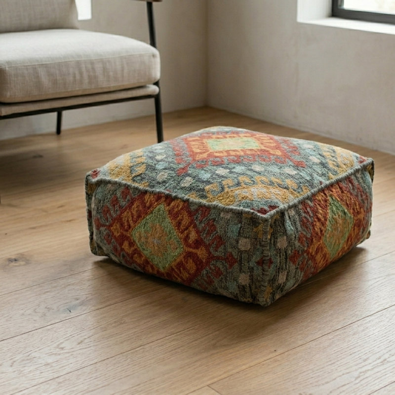 Placencia Square Upholstered Pouf Floor Ottoman