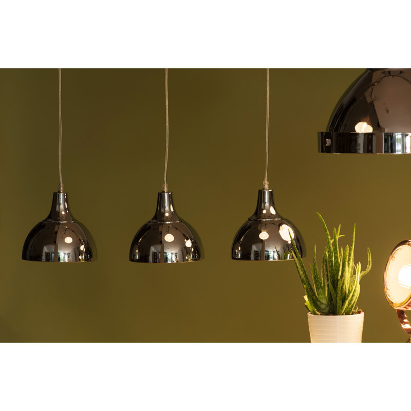 Caffrey 3 - Light Kitchen Island Pendant, Chrome