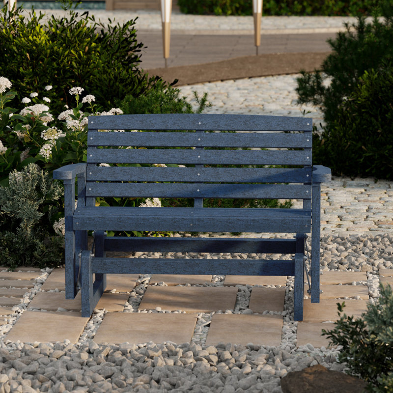 Fauteuil oscillant classique double, Bleu patriote