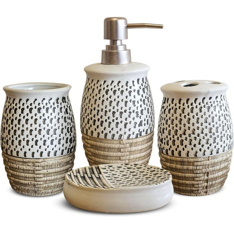Amagon Ceramic Bathroom Accessory Set