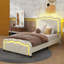 Sleek Curved Design Upholstered Platform Bed-114346595-114346596