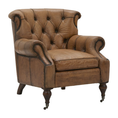 Somerset Chesterfield Leather Tufted Arm Chair