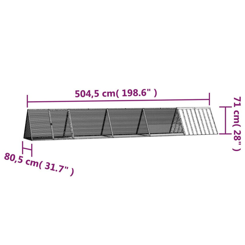 Cage à lapin Demarkio, gris, H 28 po x l 31,7 po x L 79,3 po