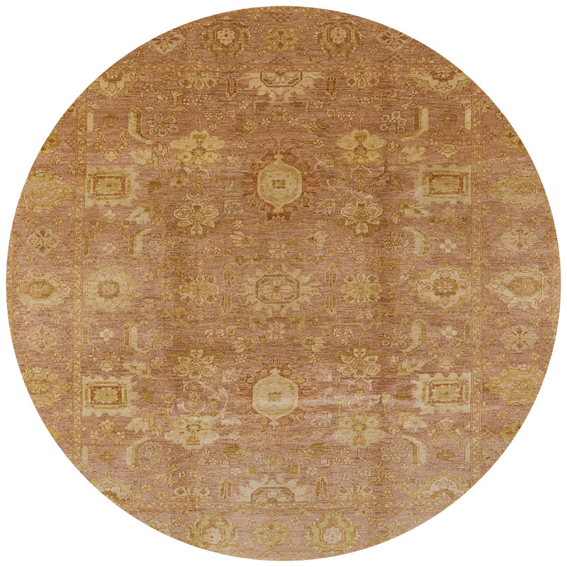 Tapis oriental brun Henshaw, Rond 6 pi