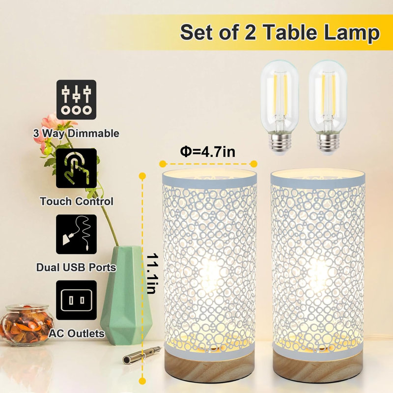 Lampe avec lumières, Blanc