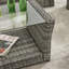 Saer 4 Seater Rattan Effect Conversation Set