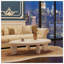 Table basse Modern Cobblestone avec finition blanche ultrabrillante et pieds sculpturaux-129221070-129221071