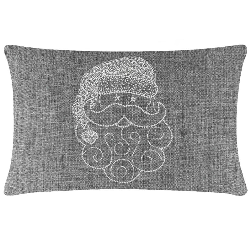Coussin Sparkles Home Conception de Noël des Fêtes | Insertion de plumes | Lavable à la machine, Gris