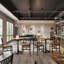3-Piece Round Dining Table Set, Industrial Style Small Kitchen Table And Chairs For 2-1877030068