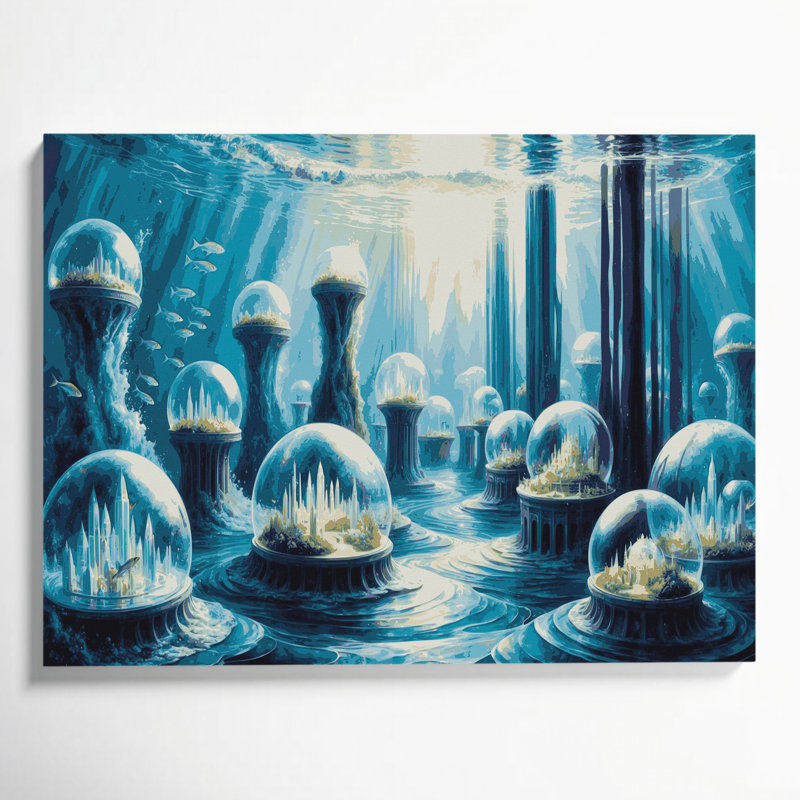 Art mural sur toile Sci Fi, H 11 po x l 14 po