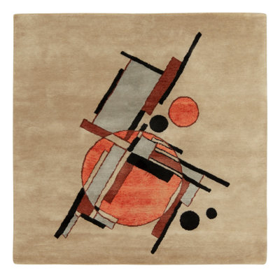 Hand Knotted Wool Abstract Area Rug