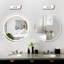 Citlally Circle Lighted Aluminium Framed Wall Accent Mirror in Silver-1894495471