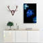 Trio of Blue Roses in Abstract - Wrapped Canvas-55303599