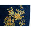 Navy Blue Open Field Antique Room Size Floral Chinese Art Deco Rug