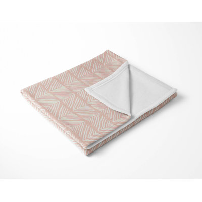 Chev Wave Stripe Velveteen Fleece Blanket