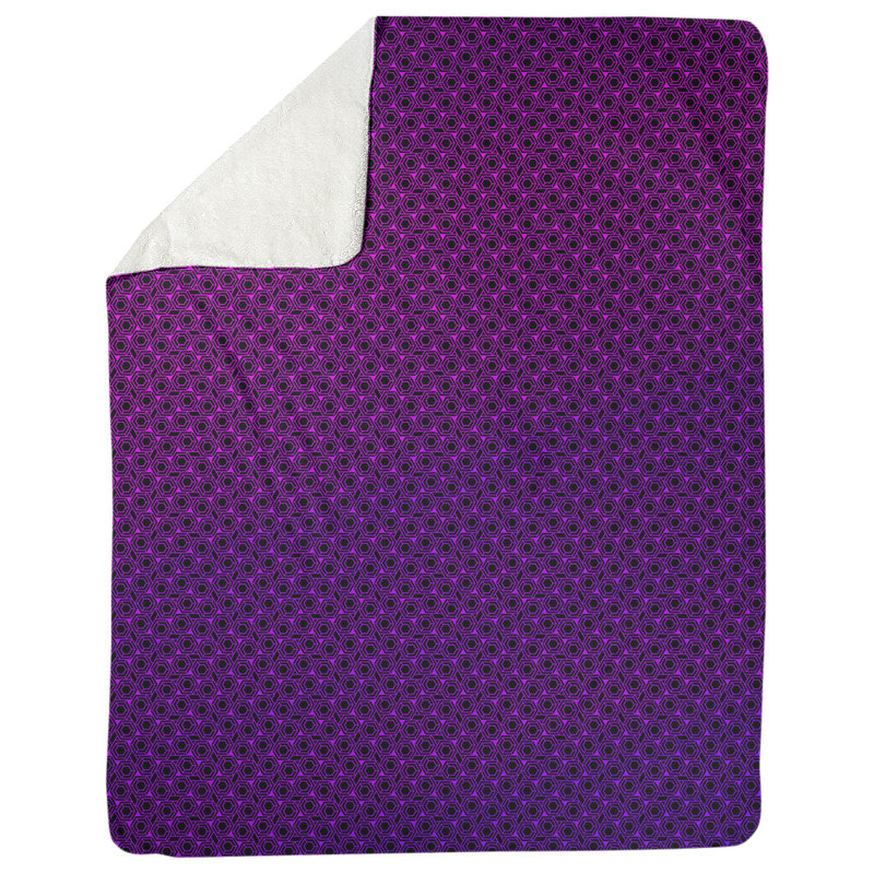 Couverture à treillis hexagonal Katelyn Elizabeth, l 52,5 po x L 62,5 po, Mauve / dégradé