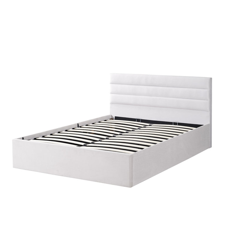 Dison Upholstered Ottoman Storage Bed with Mattress, King Size (5')