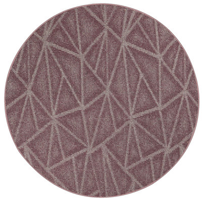 Tapis mauve à motif géométrique Dicus