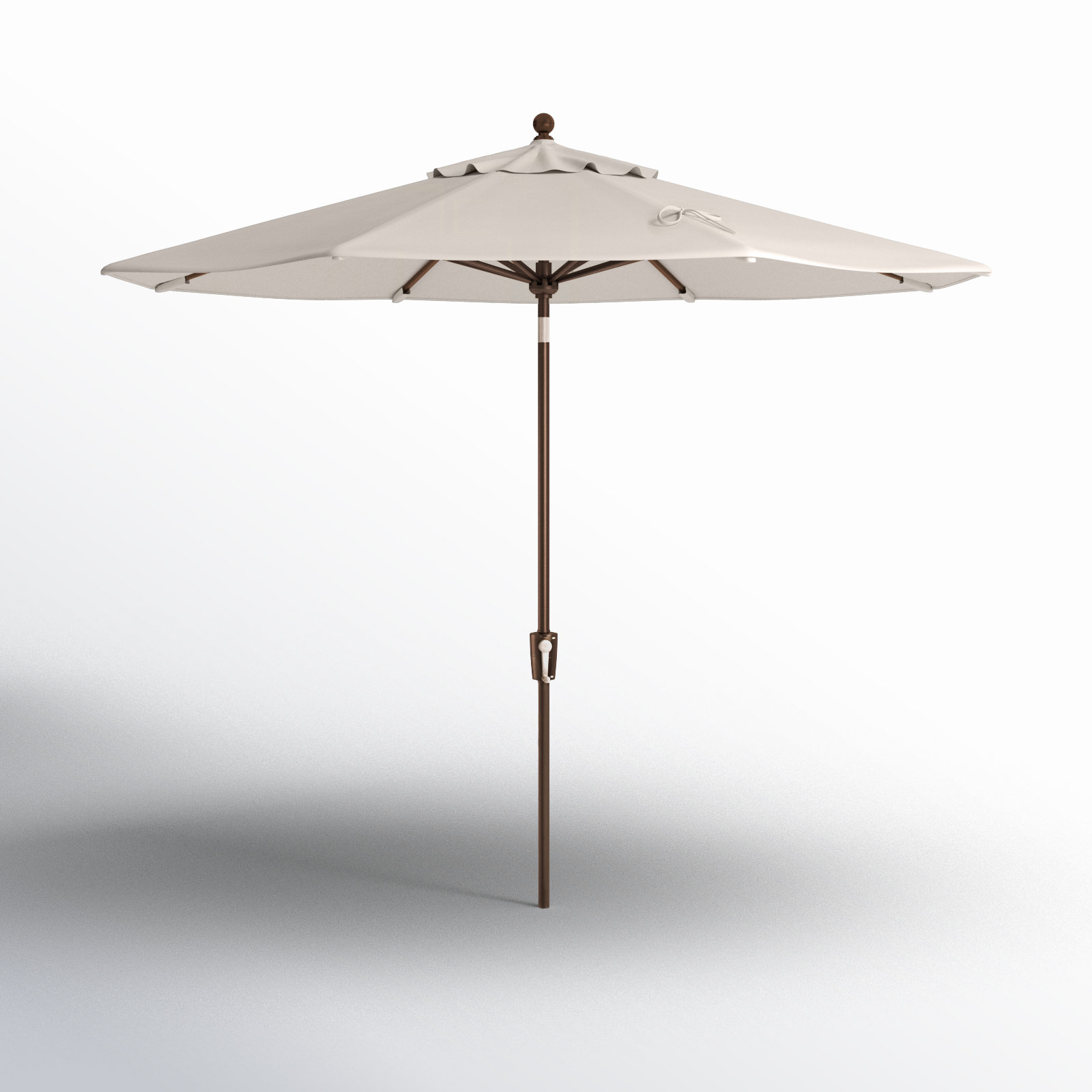 Canela 108'' Market Olefin Umbrella, Bronze, Canvas Flax Sunbrella® Canvas