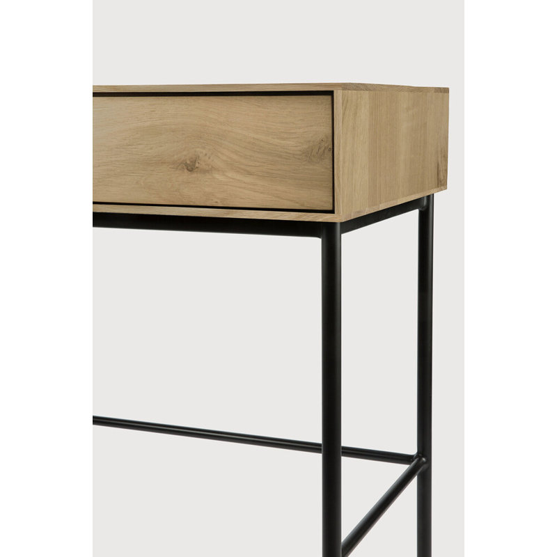 Solid Wood Writing Desk, Natural Oak
