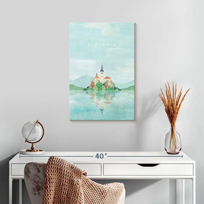 Aime, affiche de voyage rétro slovène, H 24 po x l 16 po