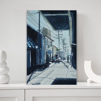 Urban Street Shadows Abstract Contemporary Architecture City Wall Art