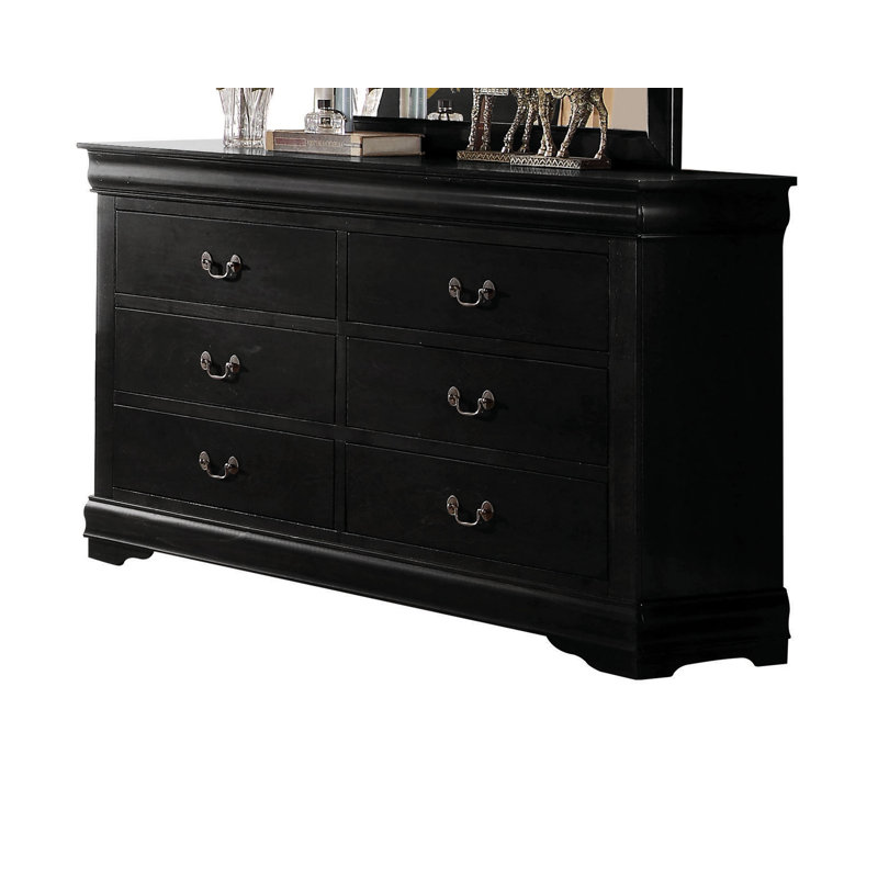 Commode double 6 tiroirs Engstrom, Noir