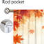 2Pcs rideaux en feuille d'érable d'automne, rideau filtrant la lumière de campagne moderne à motif d'automne pour le salon-116096558
