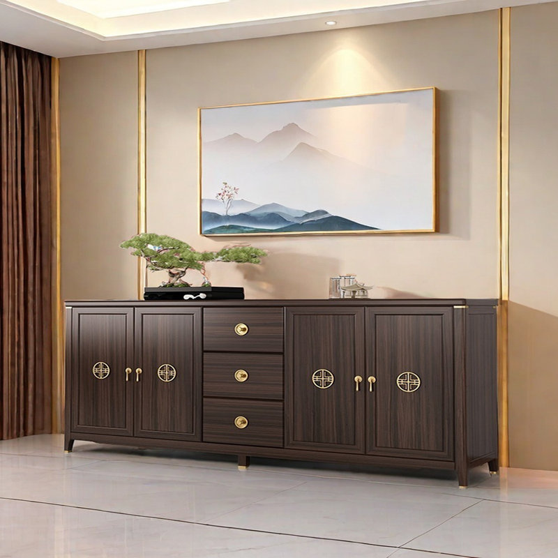 Nouveau buffet en bois massif de style chinois