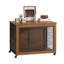 Meuble pour cage 38,6 "avec roulettes pour petits chiens, chenil en bois robuste-1336667969