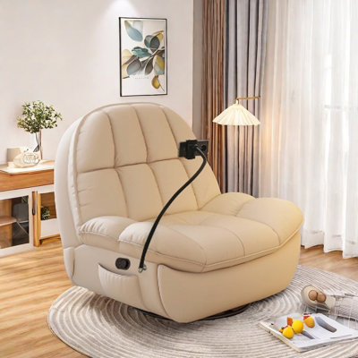Talie Faux Leather Swivel Recliner