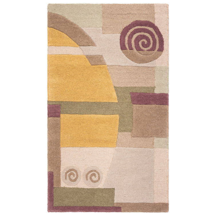 Charbonneau Drive Hand Tufted Wool Abstract Rug