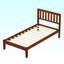 Lit plateforme simple en bois massif-1644276526