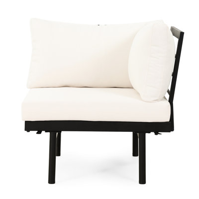 Wood With Iron Base And Cream Water- Cushioning Upholstered Robust