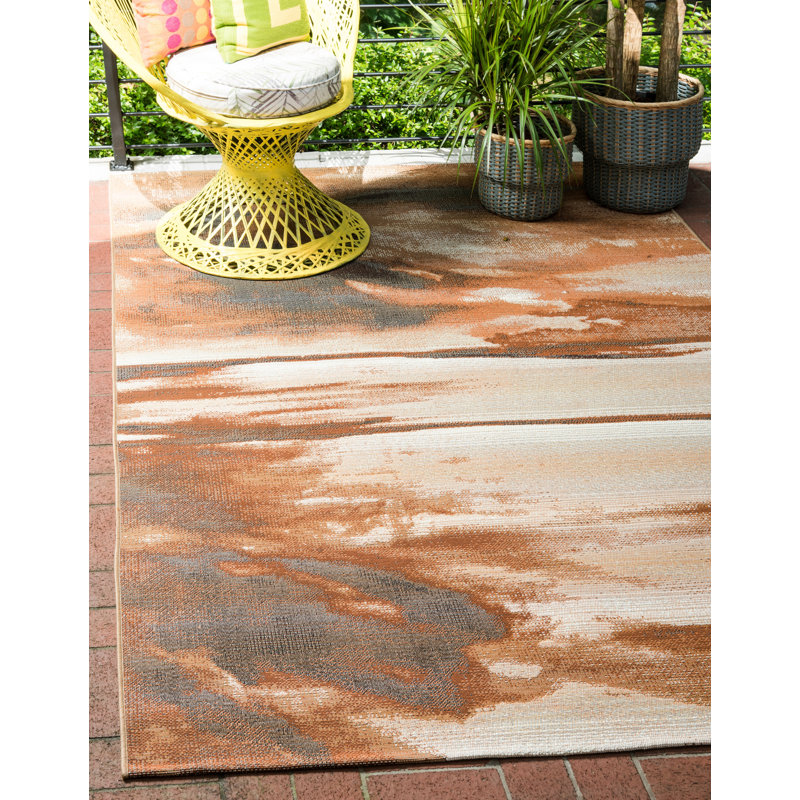 Skylar Washable Abstract Indoor / Outdoor Rug