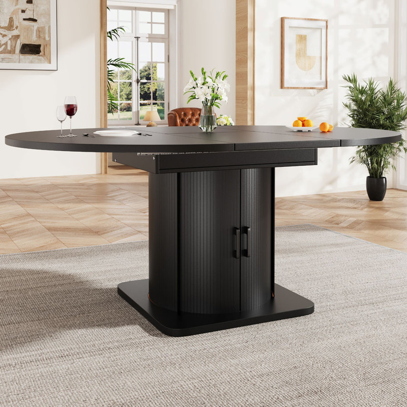 Extendable Dining Table, Black