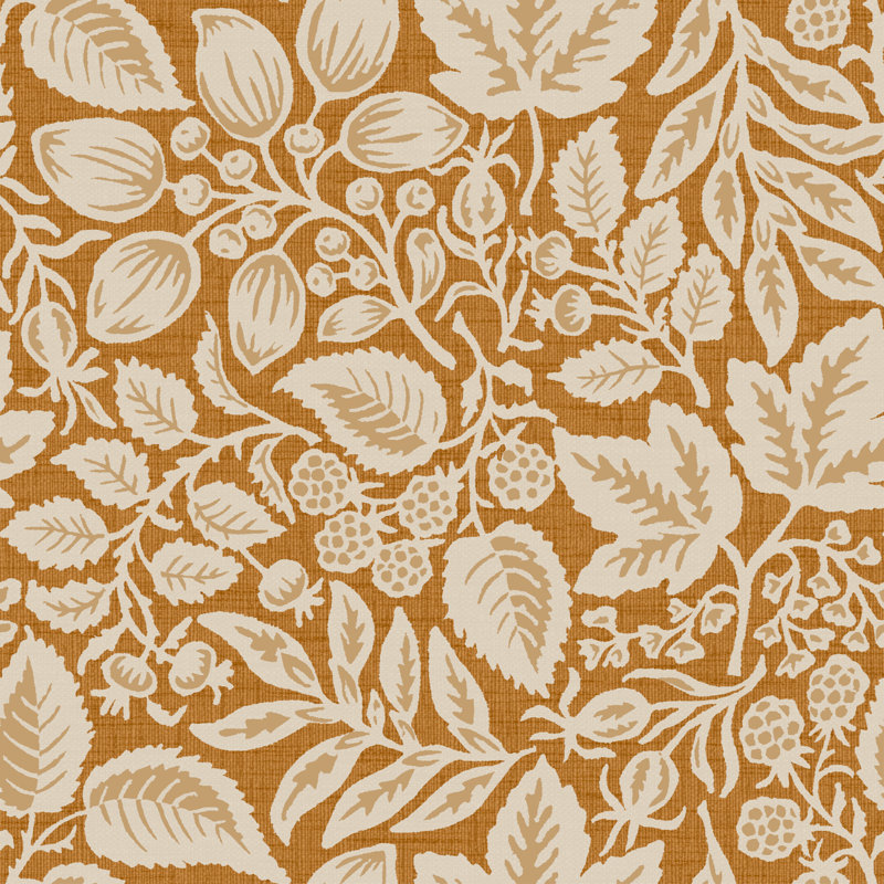 Superfresco Easy Rustling Leaves Gold Wallpaper, Purple