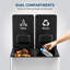 Stainless Steel Multi-Compartment Rubbish & Recycling Bin