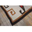 Antique Geometric Native American Wool Flat Weave Ivory Beige Cream White Navajo Rug