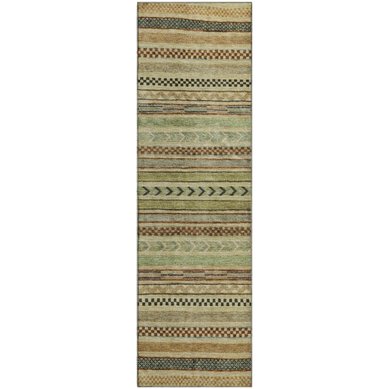 Premium Machine Washable Marasco AMF1625 Stripes Rug, Runner 2'3" x 7'6"