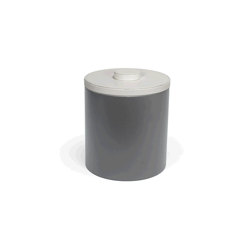 Seau de glace London, Similicuir blanc