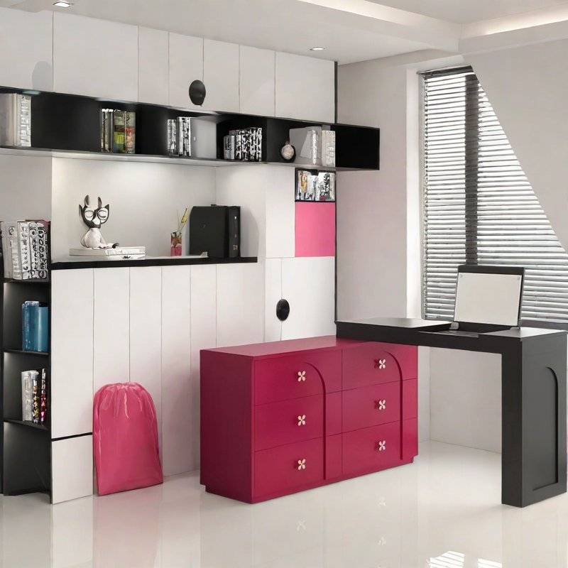 Commode simple multicolore