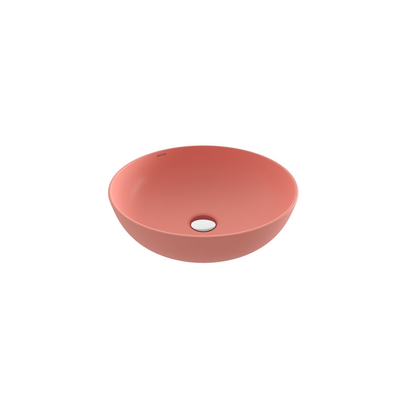 Sottile Slim Line Countertop Basin - 38cm, Matte Salmon