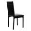 4 chaises de salle à manger en métal, similicuir brun, métal noir, 17,25 po de largeur, 4 chaises avec finition, siège en cuir, hauteur 13,25 po-716782509